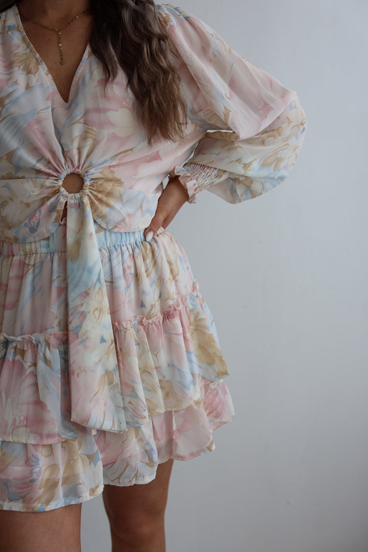 Cropped Bluse mit Floraprint Laurella
