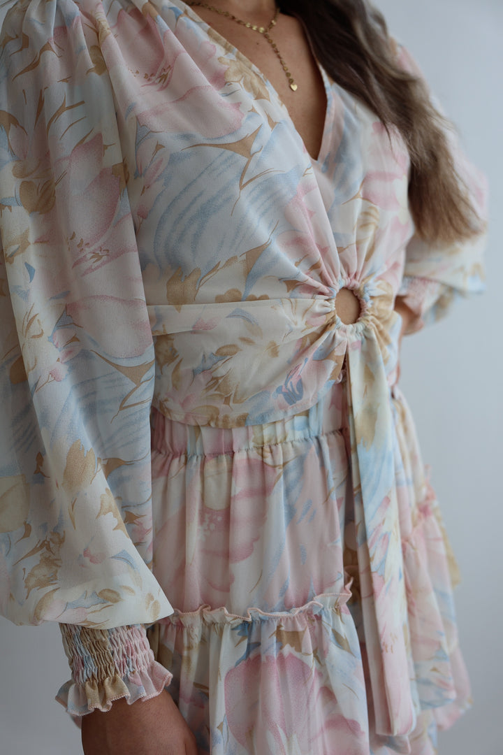 Cropped Bluse mit Floraprint Laurella