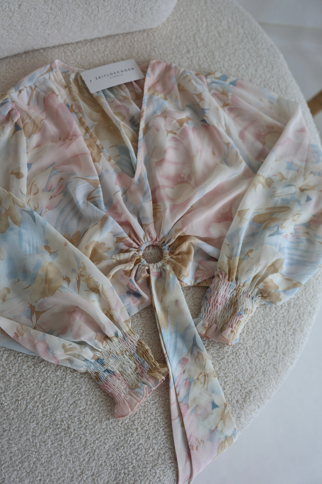 Cropped Bluse mit Floraprint Laurella