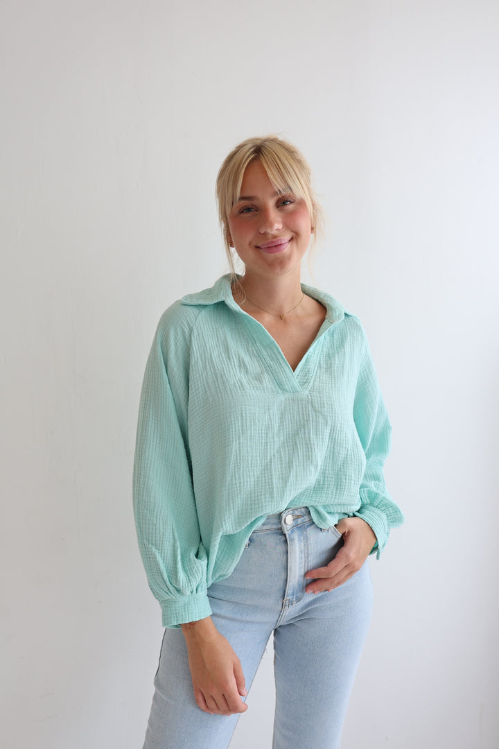 Schlupfbluse aus Musselin Chloe