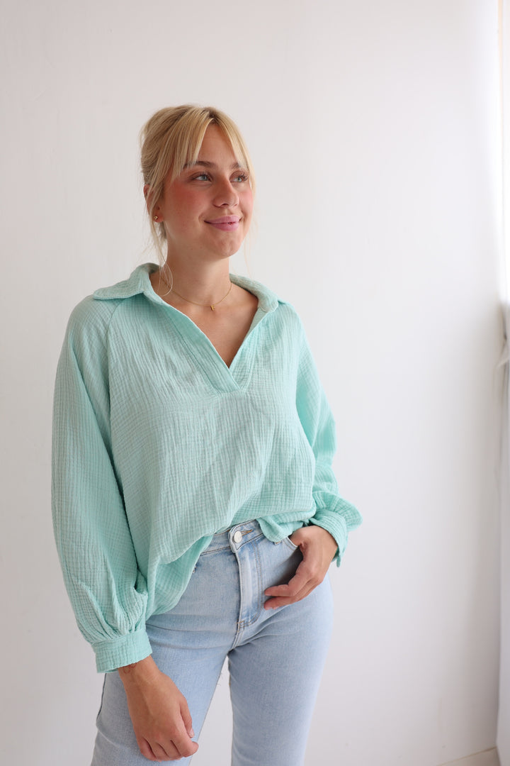 Schlupfbluse aus Musselin Chloe