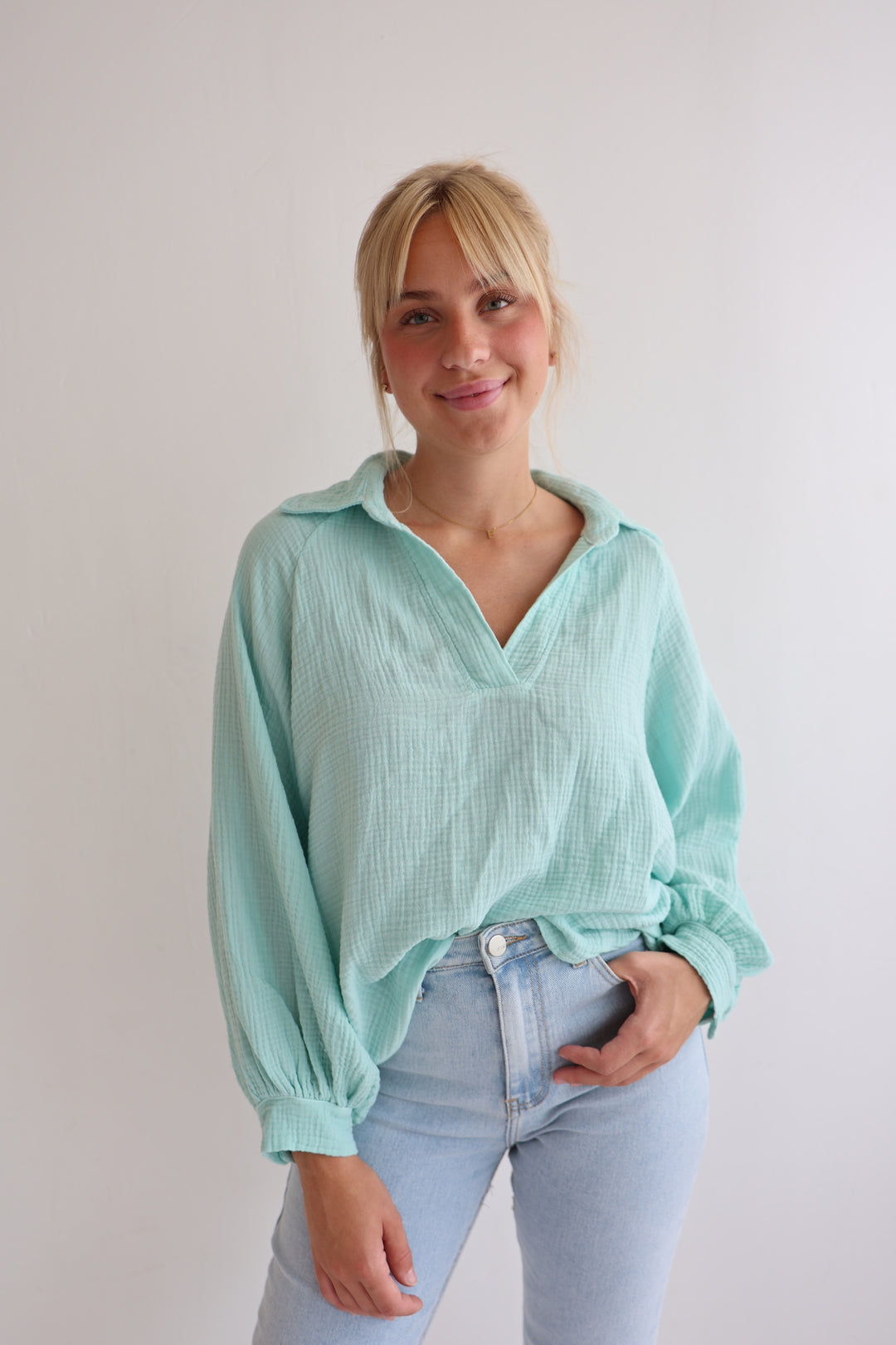 Schlupfbluse aus Musselin Chloe