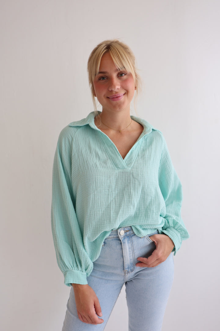 Schlupfbluse aus Musselin Chloe