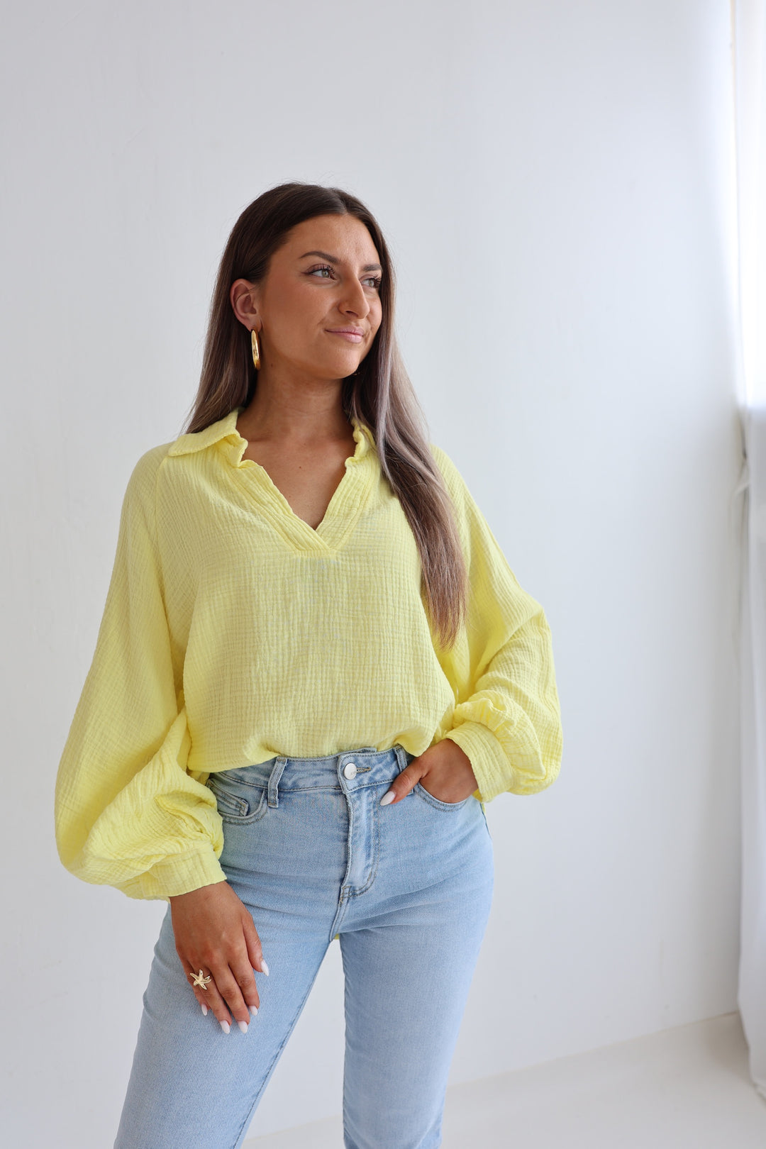 Schlupfbluse aus Musselin Chloe