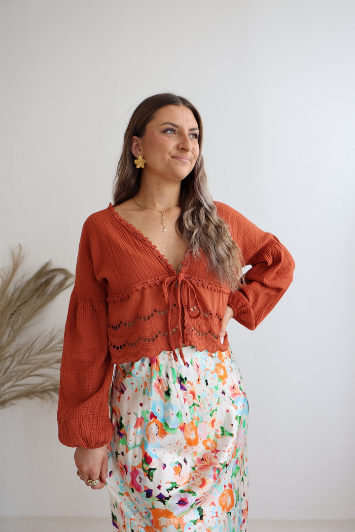 Musselinbluse Sweet Ruffles