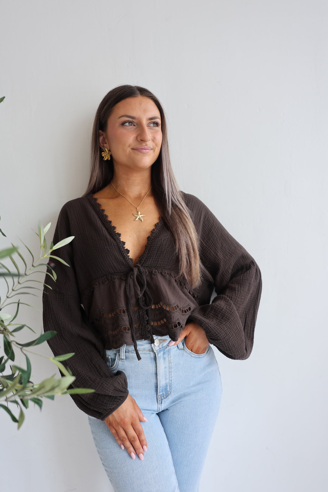 Musselinbluse Sweet Ruffles