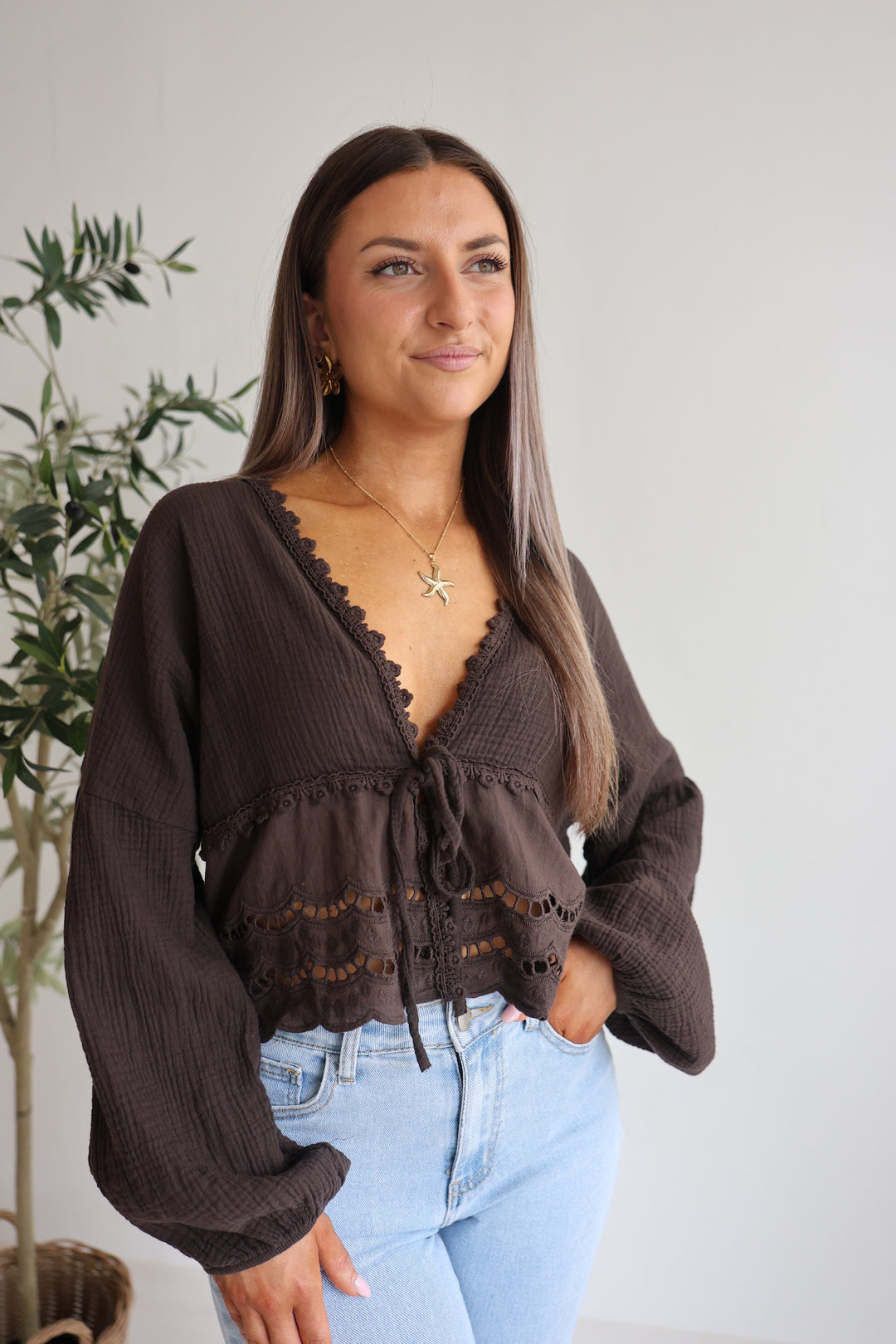 Musselinbluse Sweet Ruffles