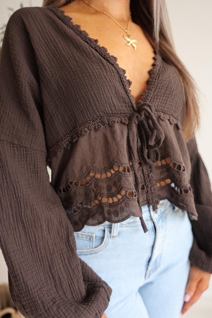 Musselinbluse Sweet Ruffles
