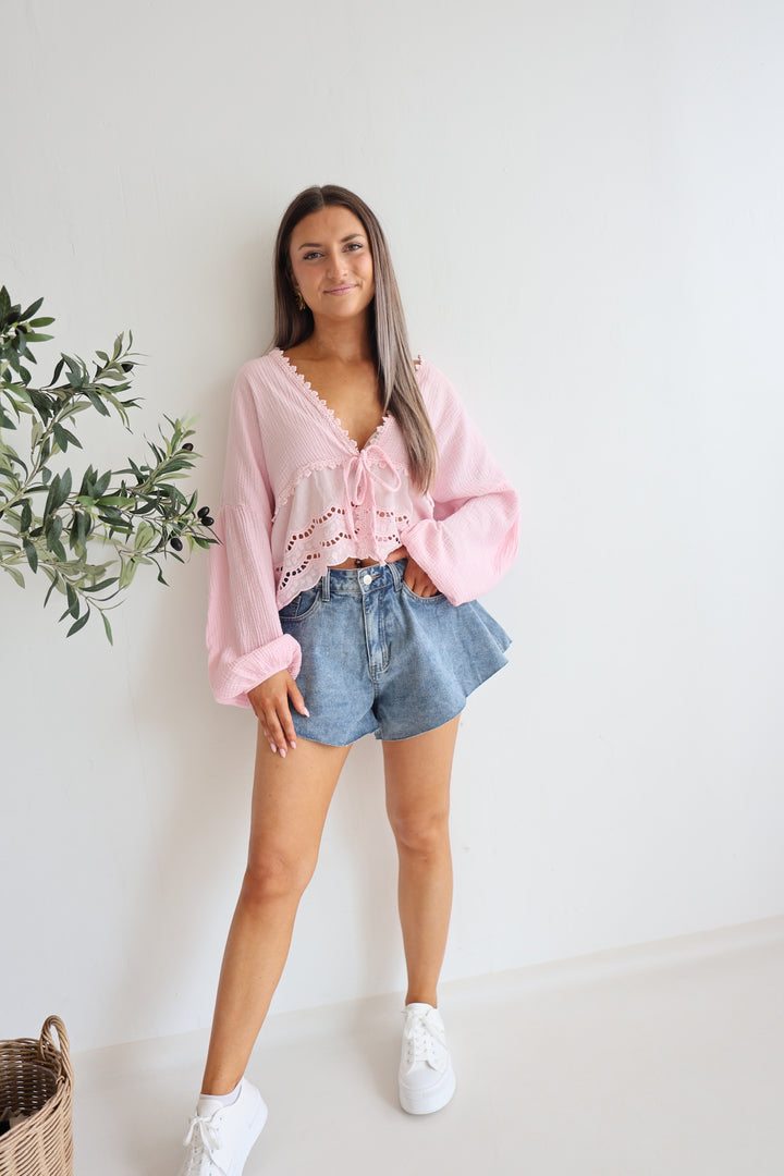 Musselinbluse Sweet Ruffles