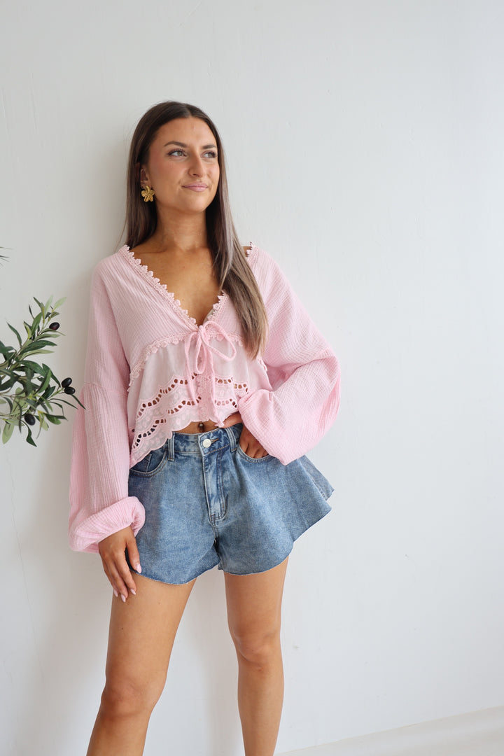Musselinbluse Sweet Ruffles