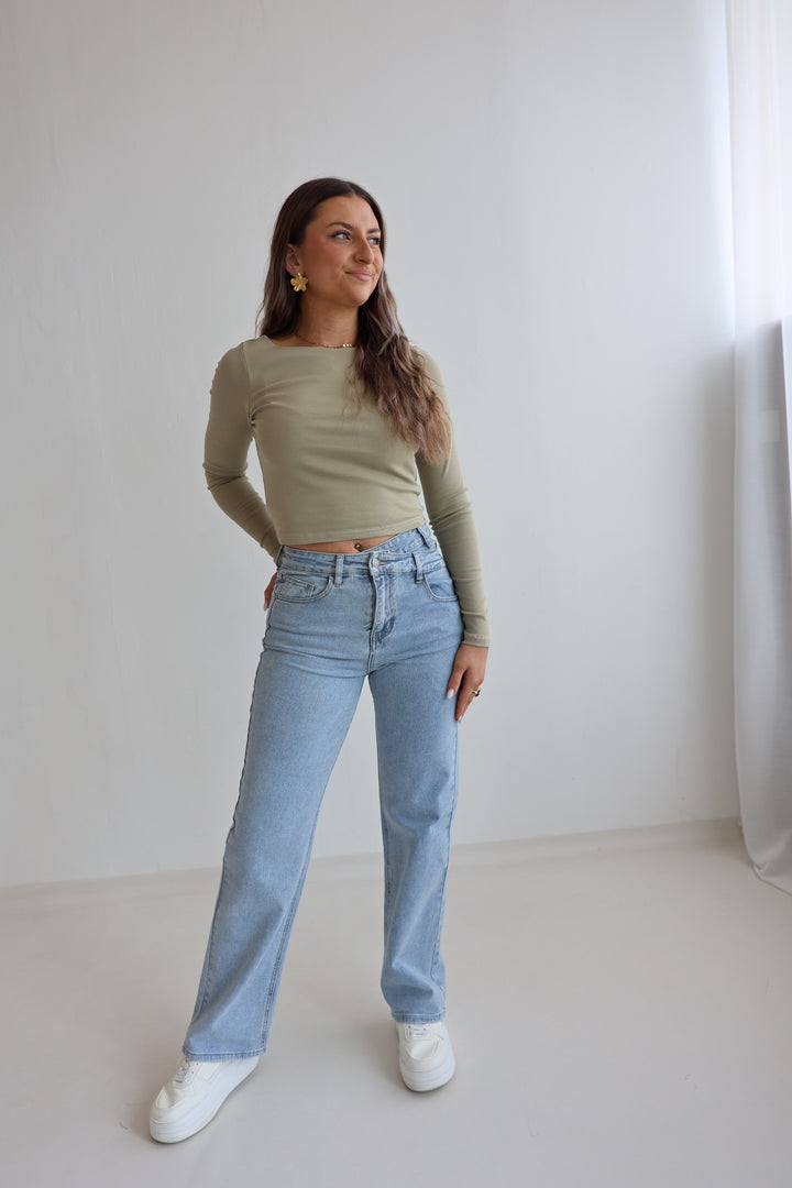 Asymmetrische Straight Fit Jeans Leny (8568)