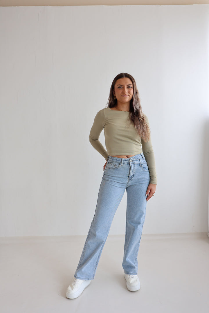 Asymmetrische Straight Fit Jeans Leny (8568)