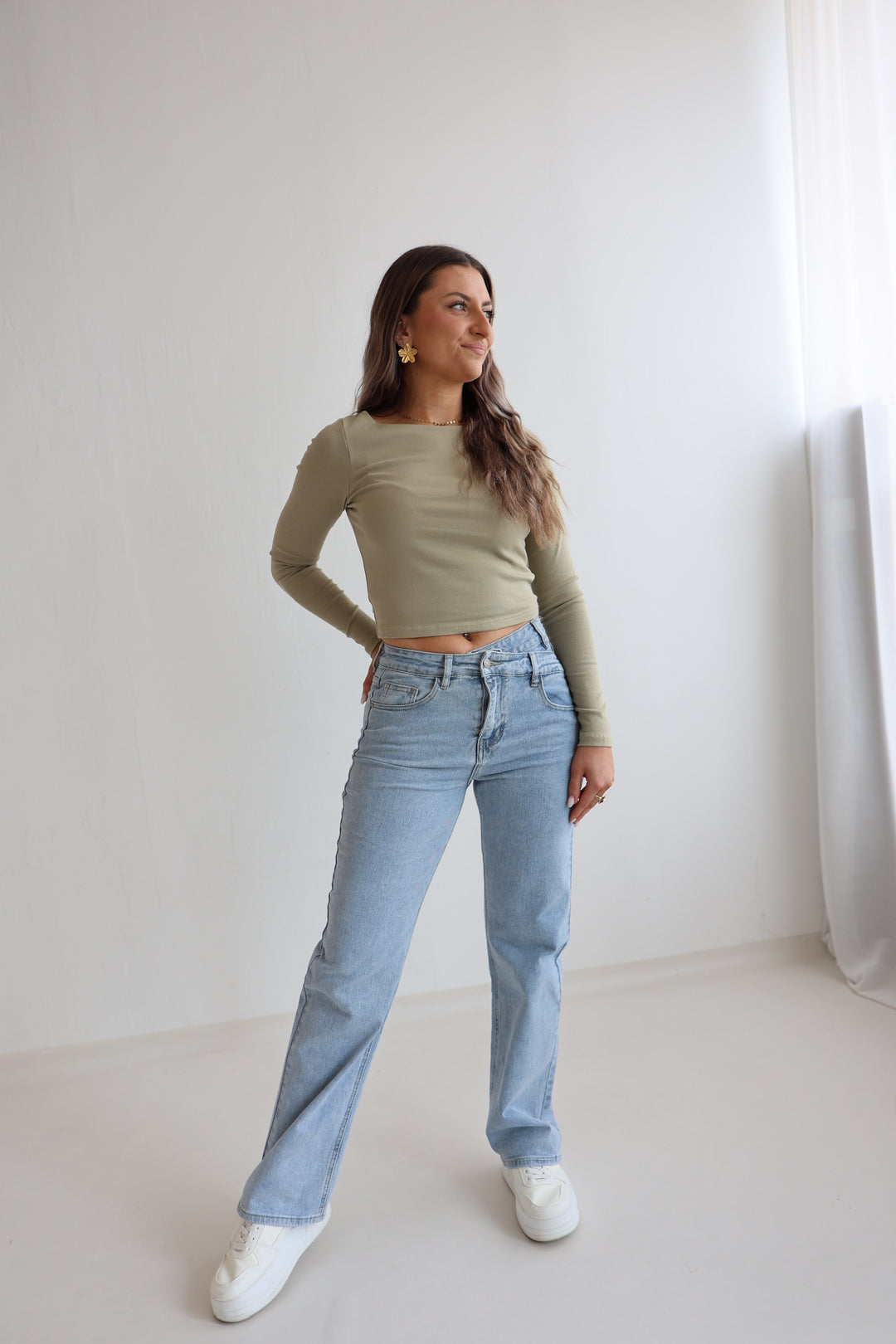 Asymmetrische Straight Fit Jeans Leny (8568)