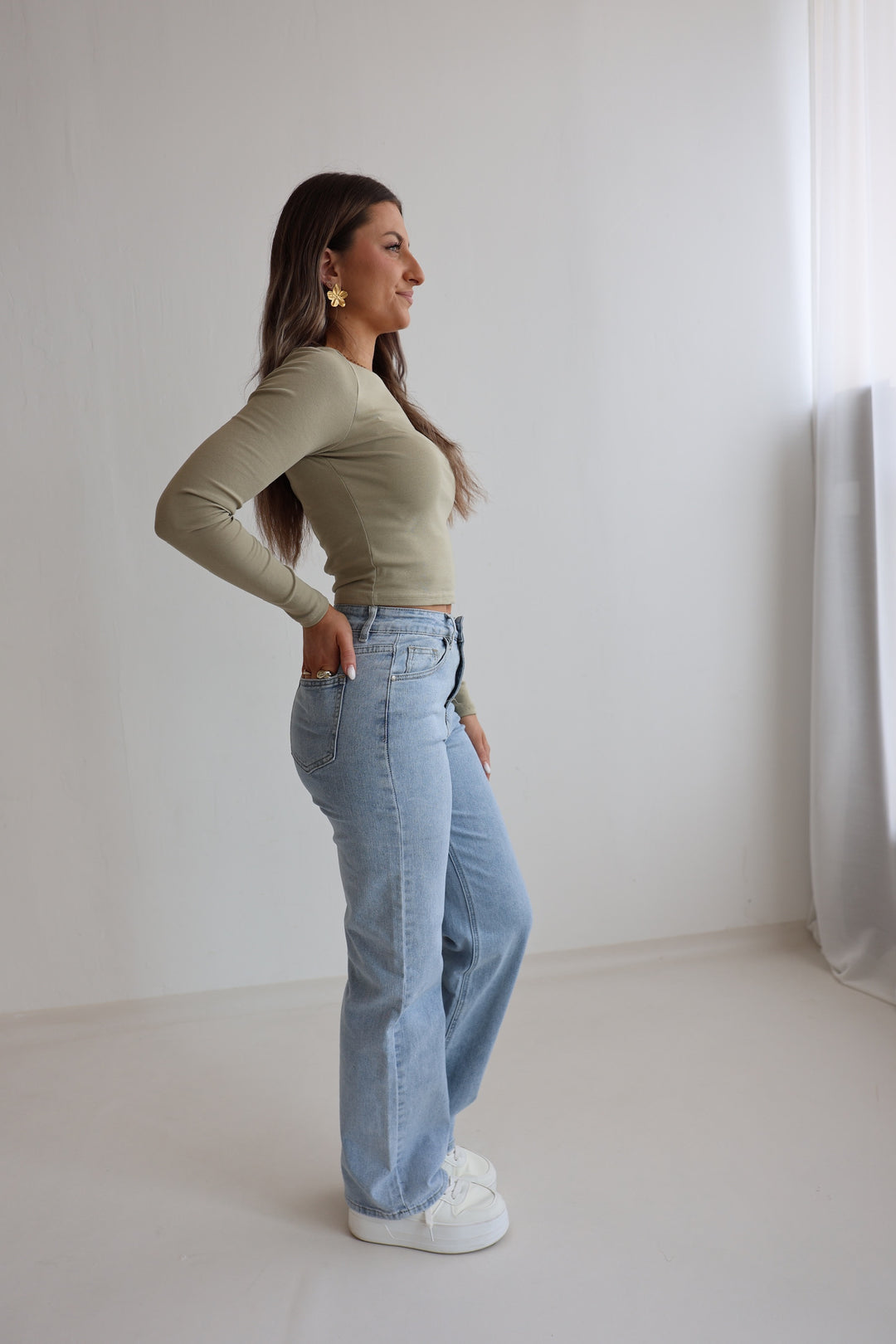 Asymmetrische Straight Fit Jeans Leny (8568)