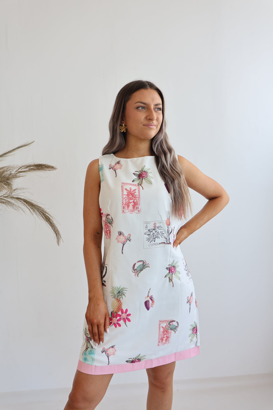 Kurzes Leinenkleid Provence