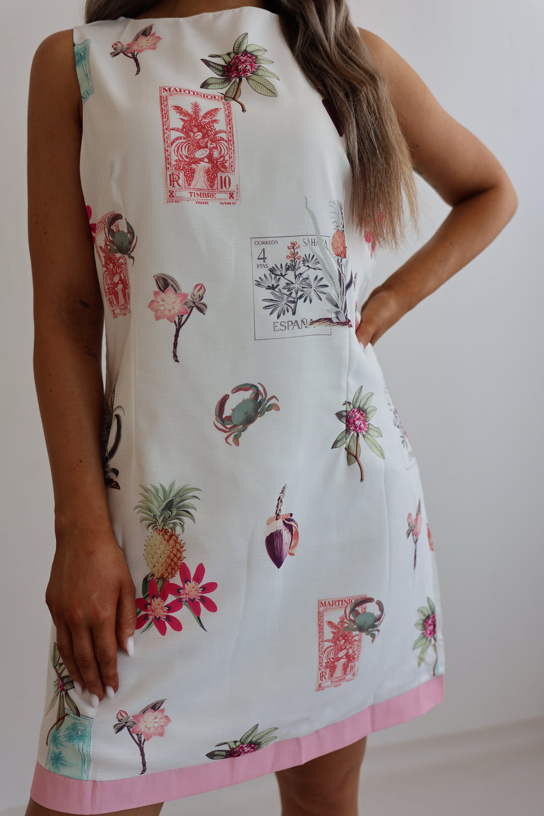 Kurzes Leinenkleid Provence
