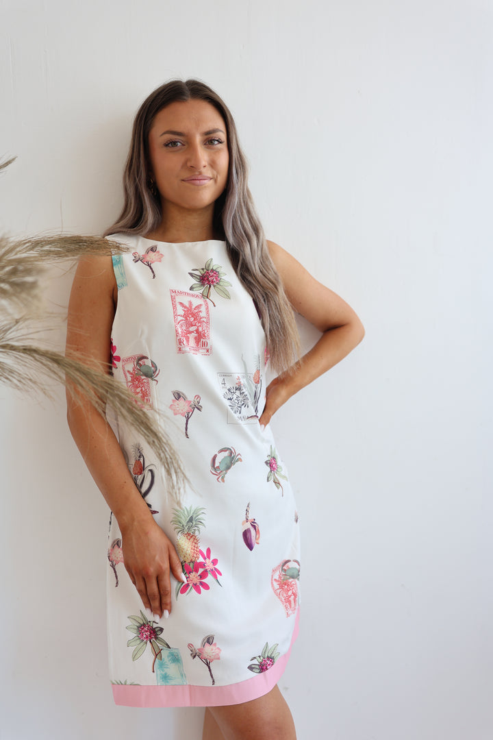 Kurzes Leinenkleid Provence
