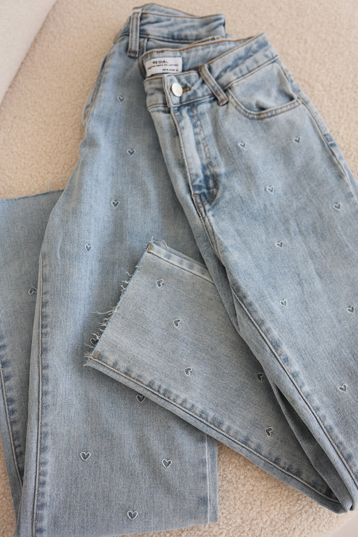 Straight Fit Jeans Blue Hearts (RD3187)