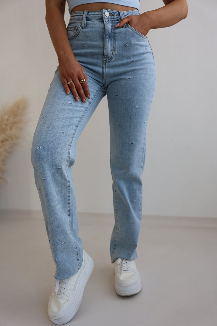 Straight Fit Jeans Blue Hearts (RD3187)