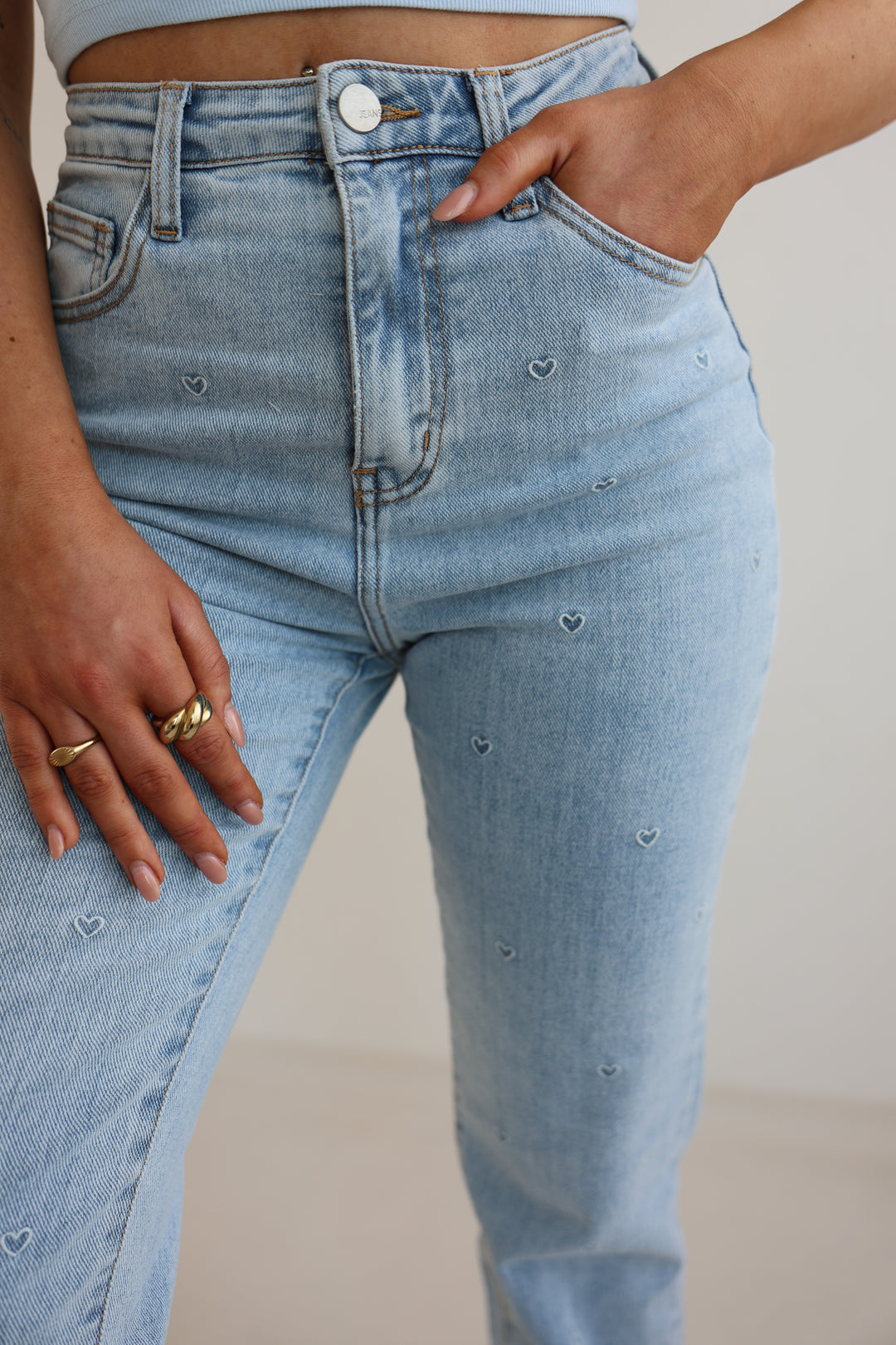 Straight Fit Jeans Blue Hearts (RD3187)