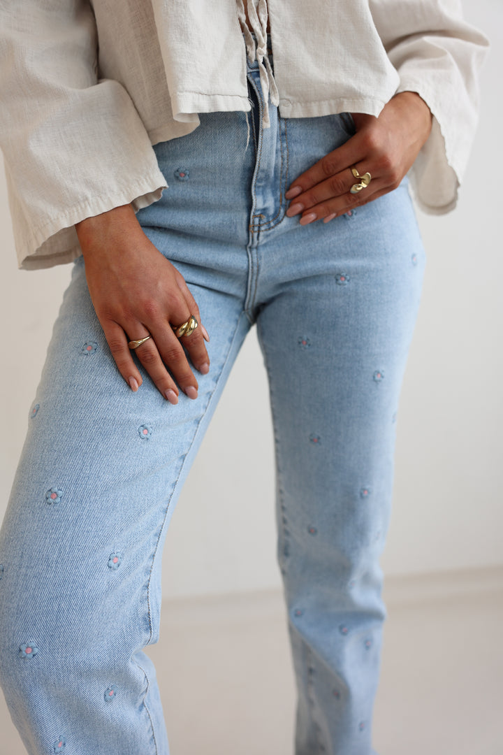Straight Fit Jeans Daisy Vibes (RD3186)