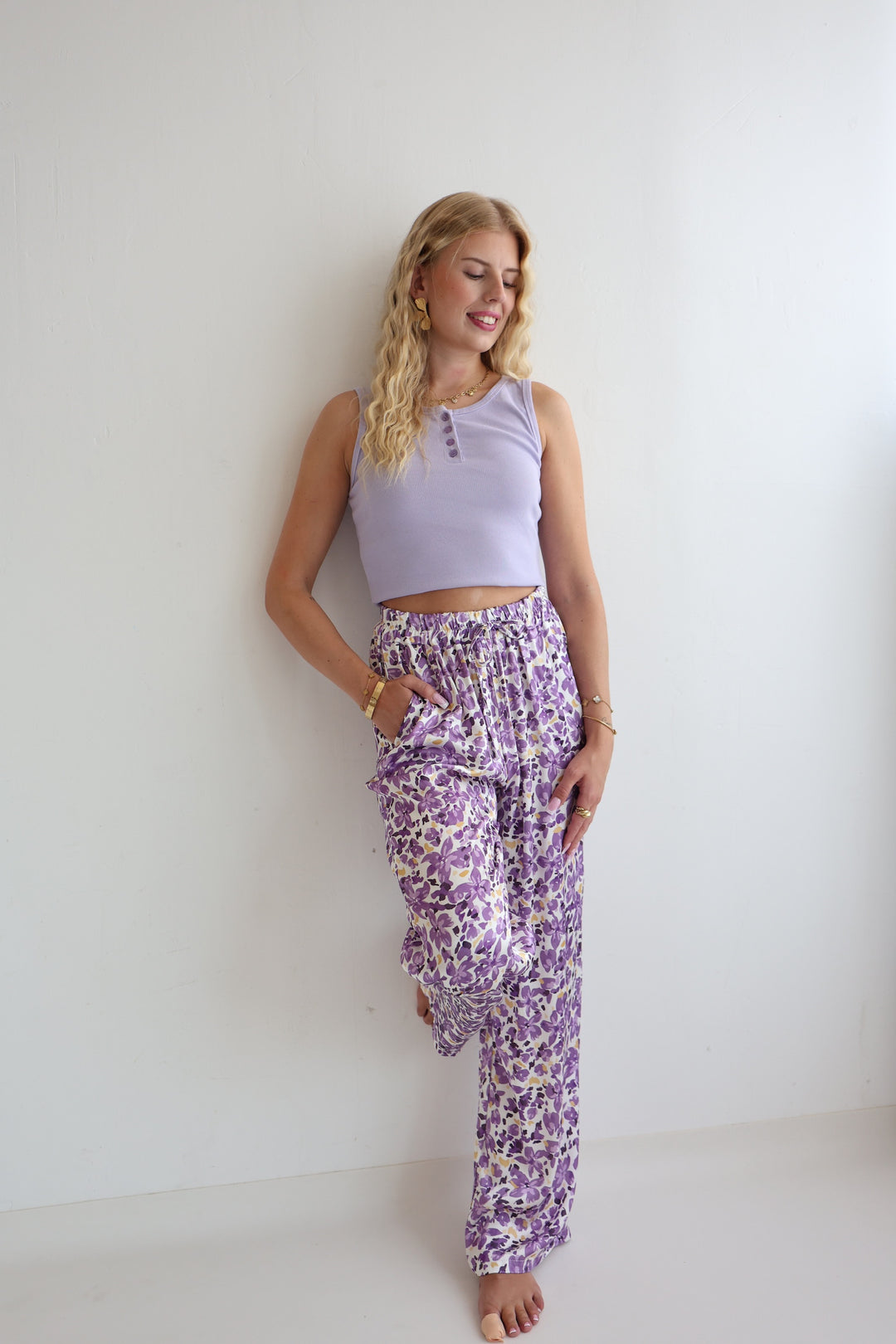 Lockere Hose aus Viskose Sunshine