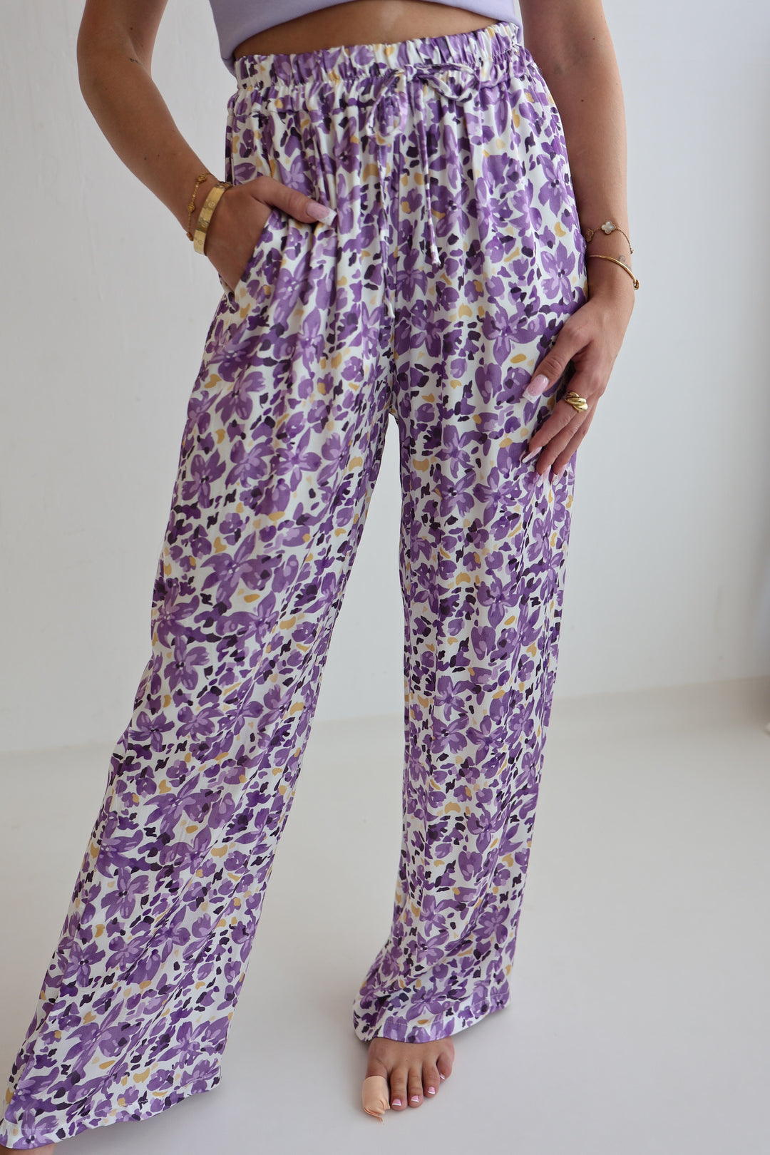 Lockere Hose aus Viskose Sunshine