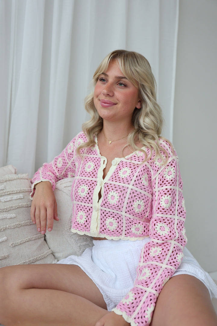 Häkelcardigan Boho Flowers