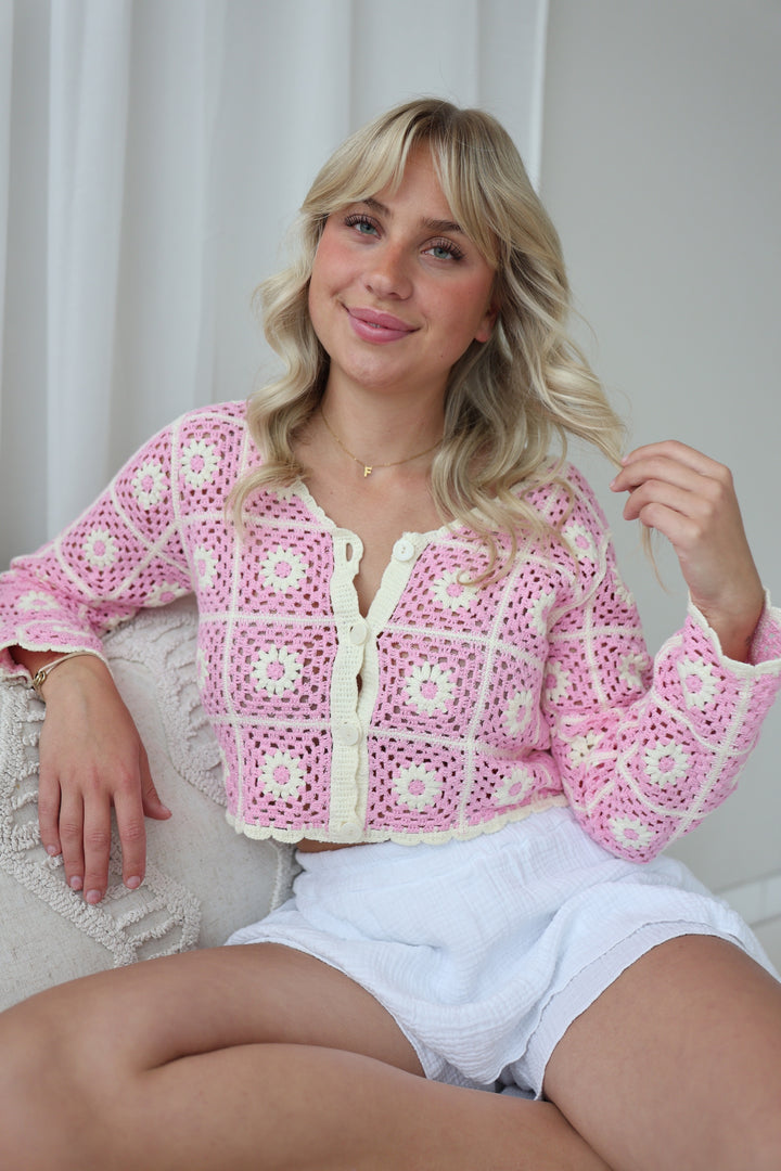 Häkelcardigan Boho Flowers