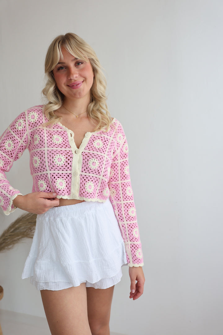 Häkelcardigan Boho Flowers
