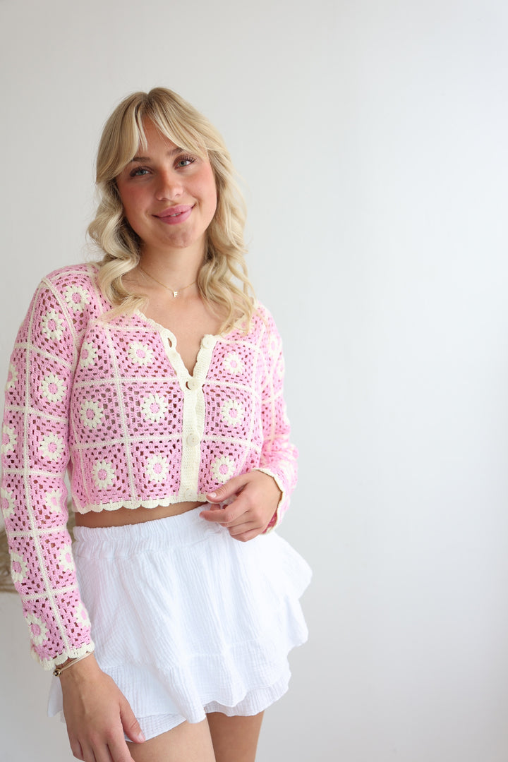 Häkelcardigan Boho Flowers