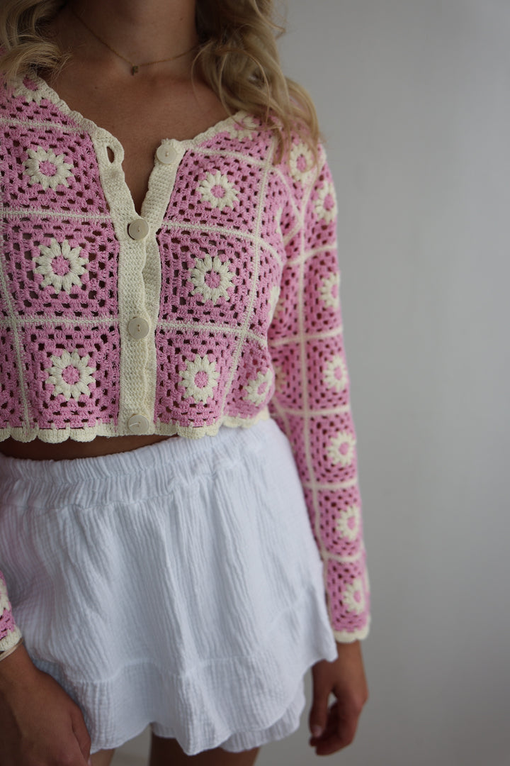 Häkelcardigan Boho Flowers