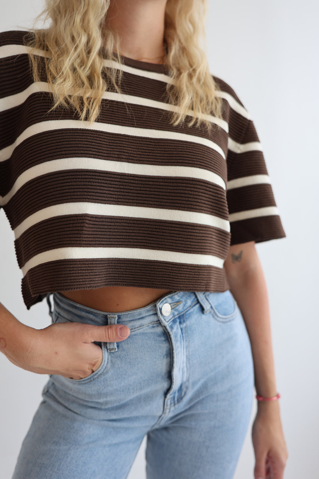 Cropped T-Shirt Sandy Stripes