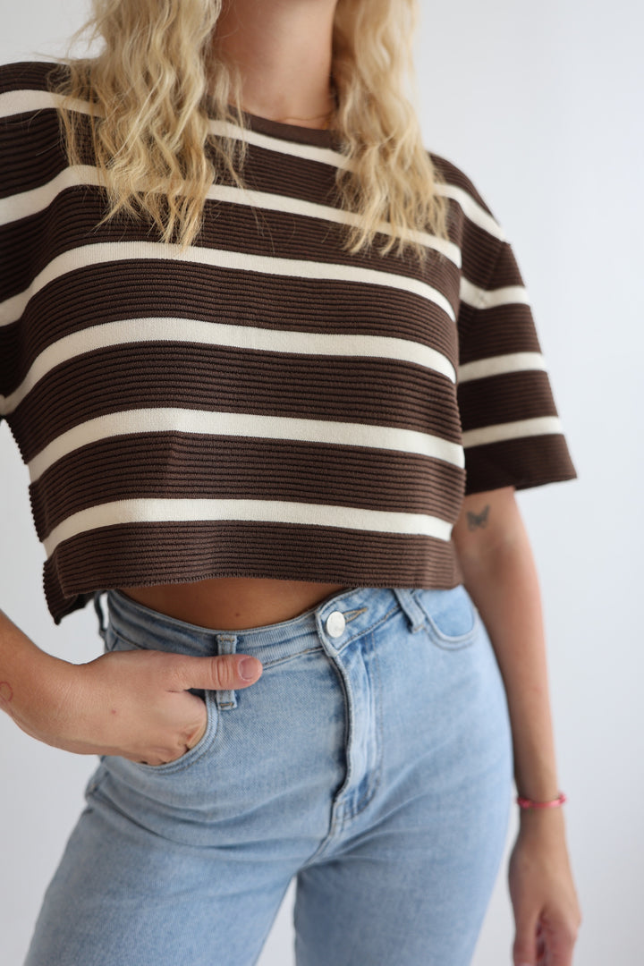 Cropped T-Shirt Sandy Stripes